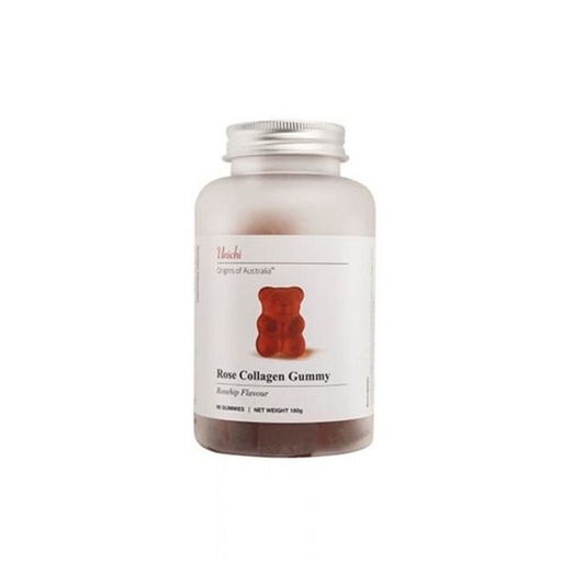 [125F0822] Unichi - Teddi Lab Rose Collagen Gummy Bear 60 Gummies (Parallel Import)