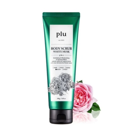 [125F0628] Plu - 3-in-1 Body Scrub White Musk 200g (Parallel Import)