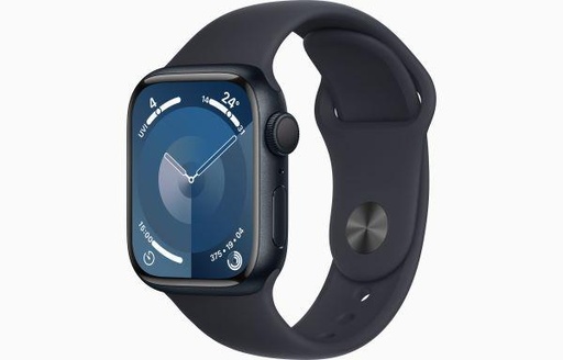 Apple Watch Series 9 GPS + Cellular 41mm Midnight Aluminium Case with Midnight Sport Band 