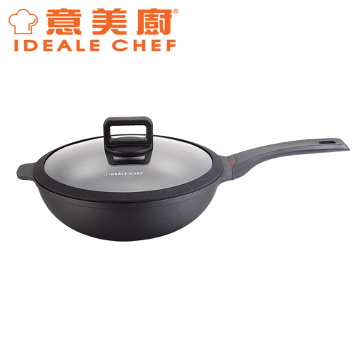 [138F0055] IDEALE CHEF DIE-CAST BK NON-STICK 30X9.5CM FRY WOK (THERMO RANGE)