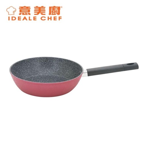 [138F0072] IDEALE CHEF FORGED ALUM NON-STICK ROUGH EFFECT 28CM FRYPAN (ICE RED)