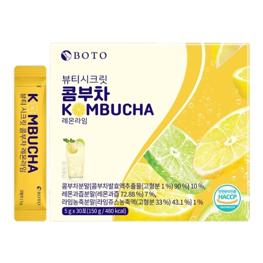 [125F1150] BOTO - KUMBUCHA Korean Tea 5g x 30 - LEMON LIME (Parallel Import)