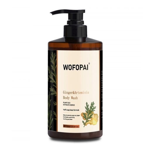 [125F1187] 臥佛牌 WOFOPAI - 2023年全新 升級版 WOFOPAI 生薑艾草沐浴露 750ml (平行進口)