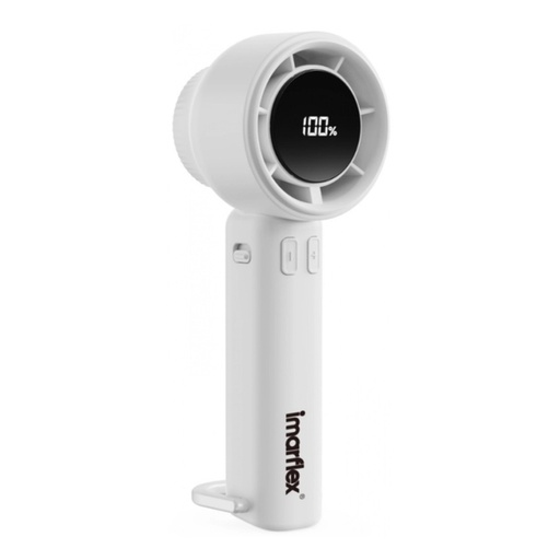 [123F0198B] imarflex 伊瑪牌 - 『百速。白』USB充電手提迷你小圓扇(兩部) IFH-22DW