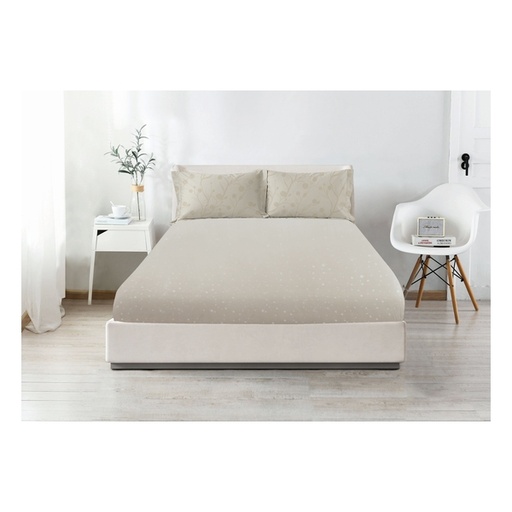 CASA-V珍珠絲緹花系列床笠連枕袋 (VB045FDS)