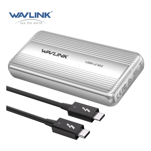 [116F0267] WAVLINK - WL-UTE51 Thunderbolt 5 80Gbps PCIe NVMe Enclosure WL-UTE51