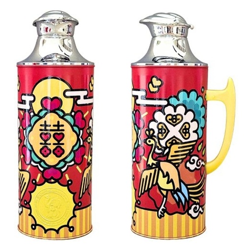 [158F0144] Camel - 950ml Glass Vacuum Flask for Double Happiness (DH Centre) Twin Pack Box Set