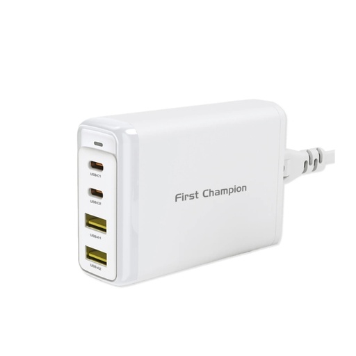 [133F0150] First Champion USB 桌上 氮化鎵(GaN) 快速充電器 140W,  支援 USB-C PD3.1 & USB-A , UPC140PD2C2A