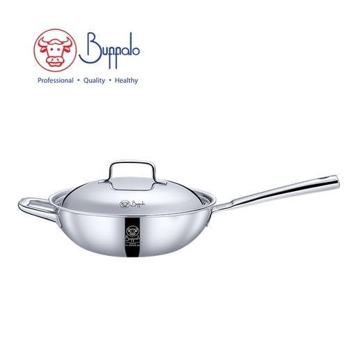 [138F0344] Buffalo - PRIVILEGE 316 Stainless Steel 5-Ply Fry Wok 28cm (752428A)