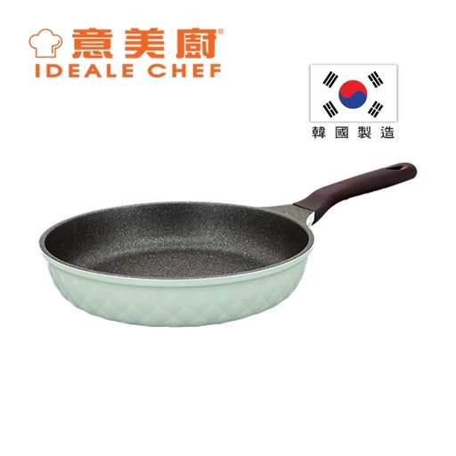 [138F0359] IDEALE CHEF - Korea CRYSTAL II Die-Cast Aluminium Titanium Coated Non-Stick Frypan 30cm - Green (IC17630F)