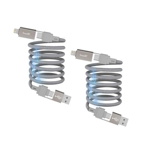inno3C 240W 4 in 1 Magnetic Organized Cable 120cm (2 Pcs Pack) i-4M240-12