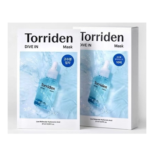 [125F1093] Torriden - Low molecular weight hyaluronic acid moisturizing mask 10 pieces (parallel import)