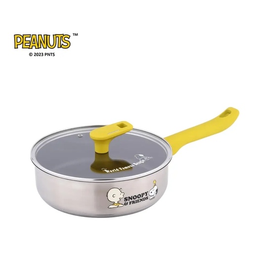 [168F0005] PEANUTS Authorized product foodgrade 24cm Stainless steel fry pan