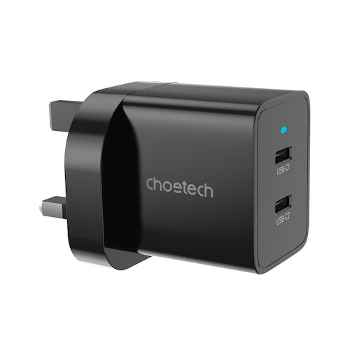 [114F0064] CHOETECH PD40W Dual USB-C Charger