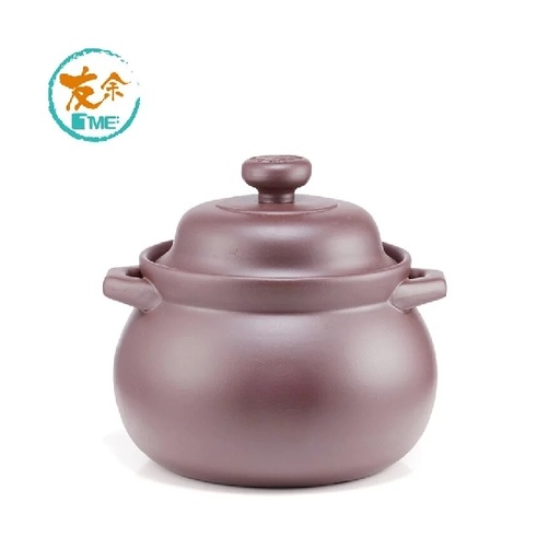 [125F0380] TME Purple Clay Soup Pot 3L